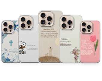 Christian Quote Phone Case Bible Verse Scripture Gift for iPhone 17 Air 16e 15 Pro Max 14 | Samsung S26 Ultra S25+ S24 FE | Google Pixel 10