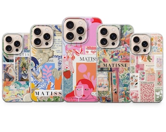 Henri Matisse Phone case Abstract Art Collage Cover for iPhone 17 Air 16e 15 Pro Max, Samsung S26 Ultra S25+, Google Pixel 10