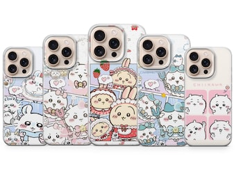 Chiikawa & Friends Phone case Kawaii Chibi Cover for iPhone 17 Air 16e 15 Pro Max, Samsung S26 Ultra S25+, Google Pixel 10 XL 9A