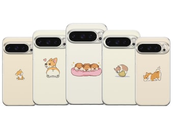 Pastel Corgi Phone Case Kawaii Puppy Cover for iPhone 17 Air 16e 15 Pro Max 14 13 | Samsung S26 Ultra S25+ S24 FE | Google Pixel 10 XL 9
