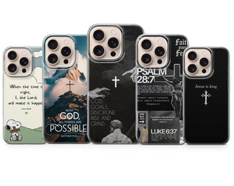 Christian Phone Case Faith Over Fear Bible Verse Cover for iPhone 17 Air 16e 15 Pro Max 14 13 | Samsung S26 Ultra S25+ | Google Pixel 10 XL