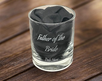 Personalised Father of the Bride Whisky Tumbler Wedding Favour Thank You Gift Engraved Name Date Any Wedding Role Gift Him