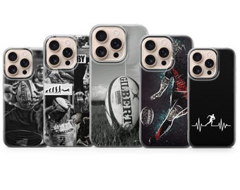 Rugby Phone Case, Sports Union Cover for iPhone 17 Pro Max, 16e, 15, 14, 13 & Samsung S26 Ultra, S25 FE, A57, A56, Pixel 10, 9A
