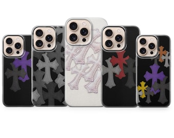 Anti-Drop Phone Case Gothic Cross Cover for iPhone 18 Pro Max, 17, 16, 15, Samsung S26 Ultra, S25 FE, A57, A56, Pixel 11, 10