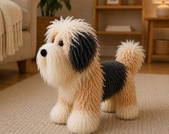 Dog Crochet PDF Pattern – Realistic and Fluffy Amigurumi Puppy Tutorial, Handmade Kids Toy, Instant Digital Download