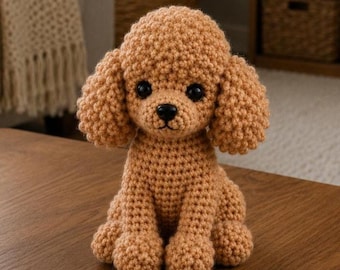 Kaniş Tığ İşi PDF Deseni Detaylı Anlatımlı Tatlı Minik Yavru Köpek Amigurumi,Çocuklar İçin Yumuşak El Yapımı Oyuncak, Anında Dijital İndirme