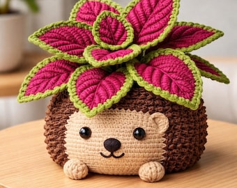Caladium Crochet Pattern PDF, Amigurumi Flower Pot, Crochet Plant Decor, Stuffed Flower, Home Decor, Easy Crochet Pattern, Digital Download
