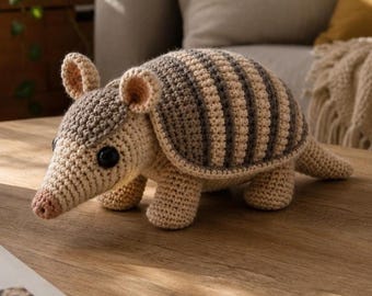 Cute Armadillo Crochet PDF Pattern for a Handmade Amigurumi Toy, Fun DIY Project for Kids, Instant Digital Download