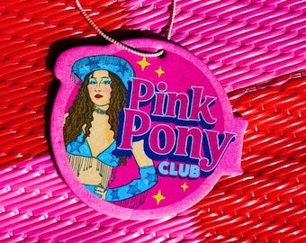 Pink Cowgirl Car Air Freshener | Western Pop Car Scent | Pink Disco Car Freshie | Glam Cowgirl Car Accessory | Music Lover Gift