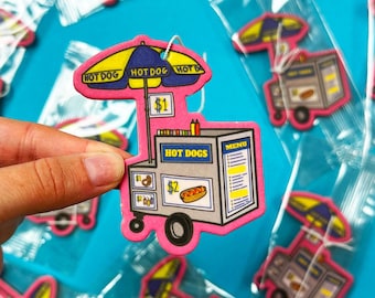 hotdog Car Air Freshener, Funny Gifts, Funny Car Air Freshener, Fun Car Accessories, fast food, Pop Culture, New Driver Gift