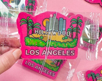 los angeles city car Air Freshener, Funny Gifts, Funny Car Air Freshener, Fun Car Accessories, hollywood, LA, New Driver Gift