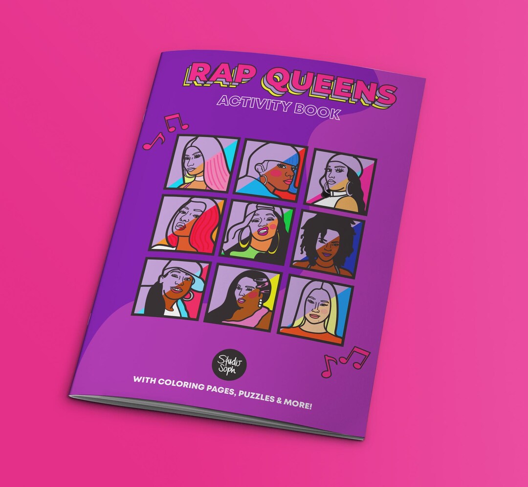 Rap Queens Coloring Book, Activity Book, Coloring Pages, Rappers ...