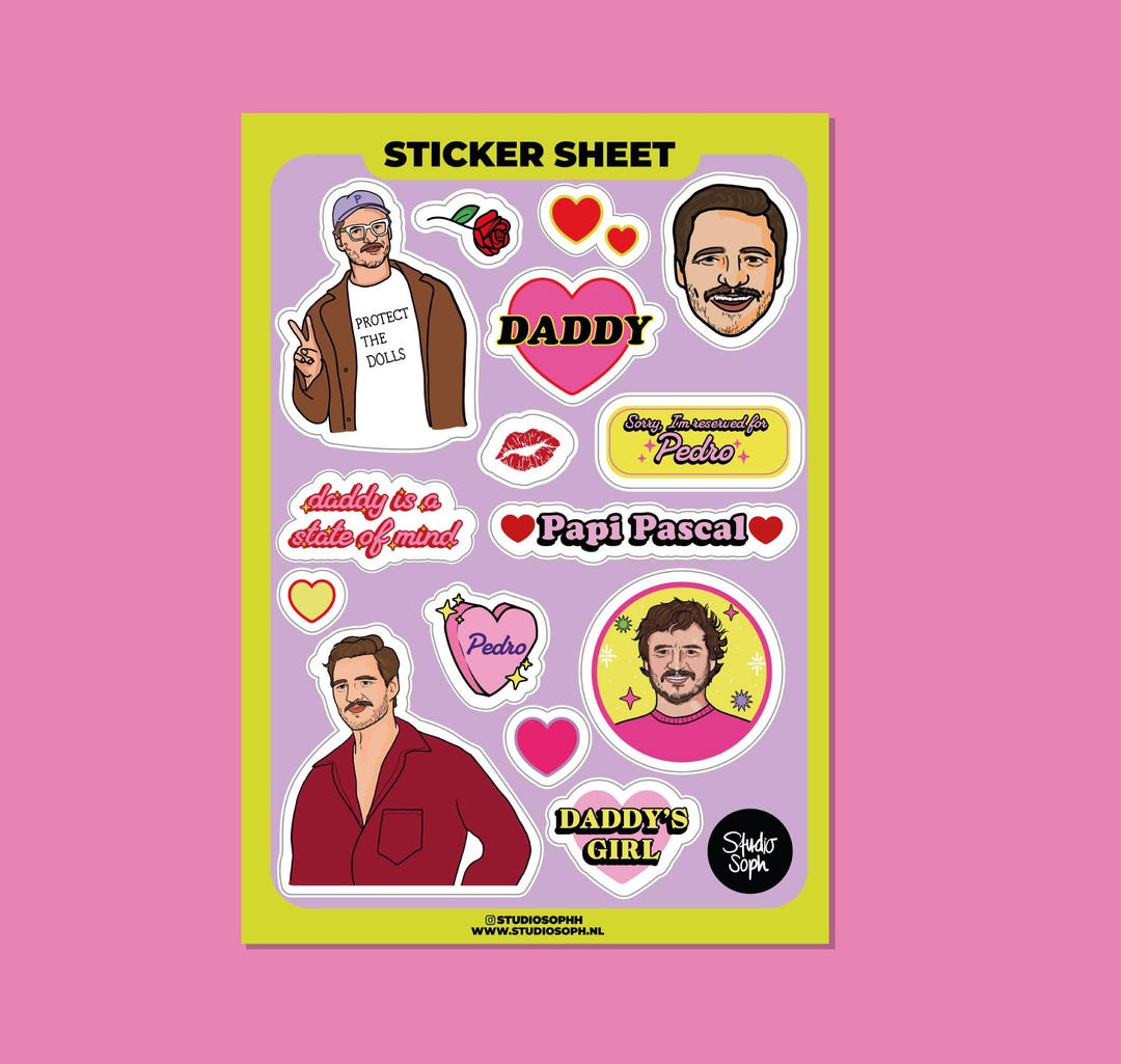 Papi Pedro Sticker Sheet, Pop Star, Funny Stickers. Daddy, Cute, Fun ...