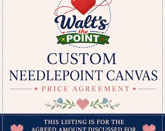 Custom Hand-Painted Needlepoint Canvas Commission | Personalized Design Agreement