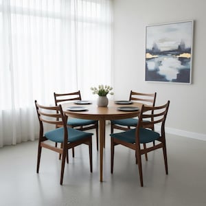 Set von 6 Dänischen Teakholz Esszimmerstühlen - Mid Century Modern Scandi Style Sitzmöbel