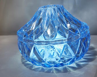 Blue Crystal 2 Piece Fairy Lamp For Candles or LEDs