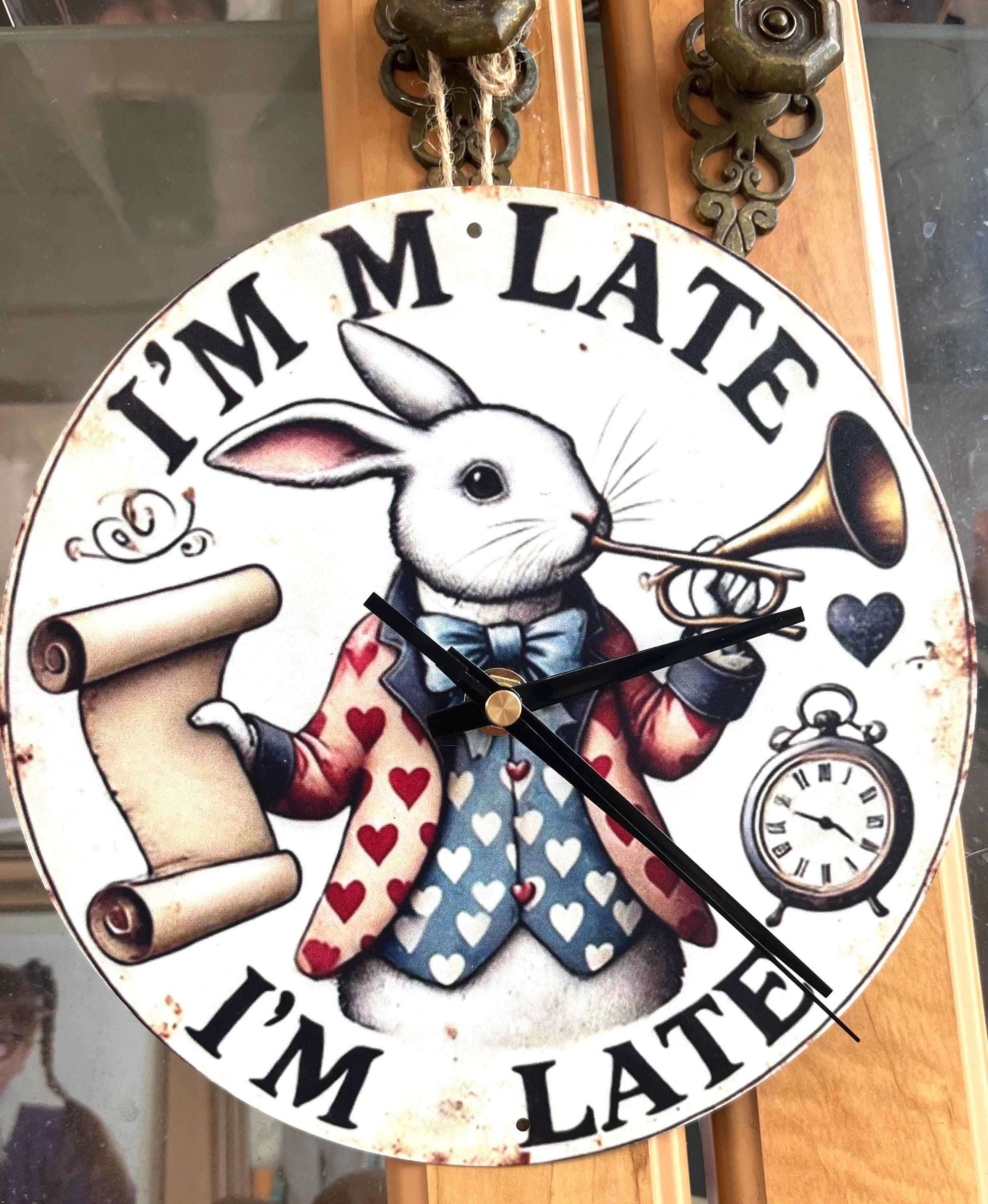 Alice in Wonderland White Rabbit Clock - Etsy