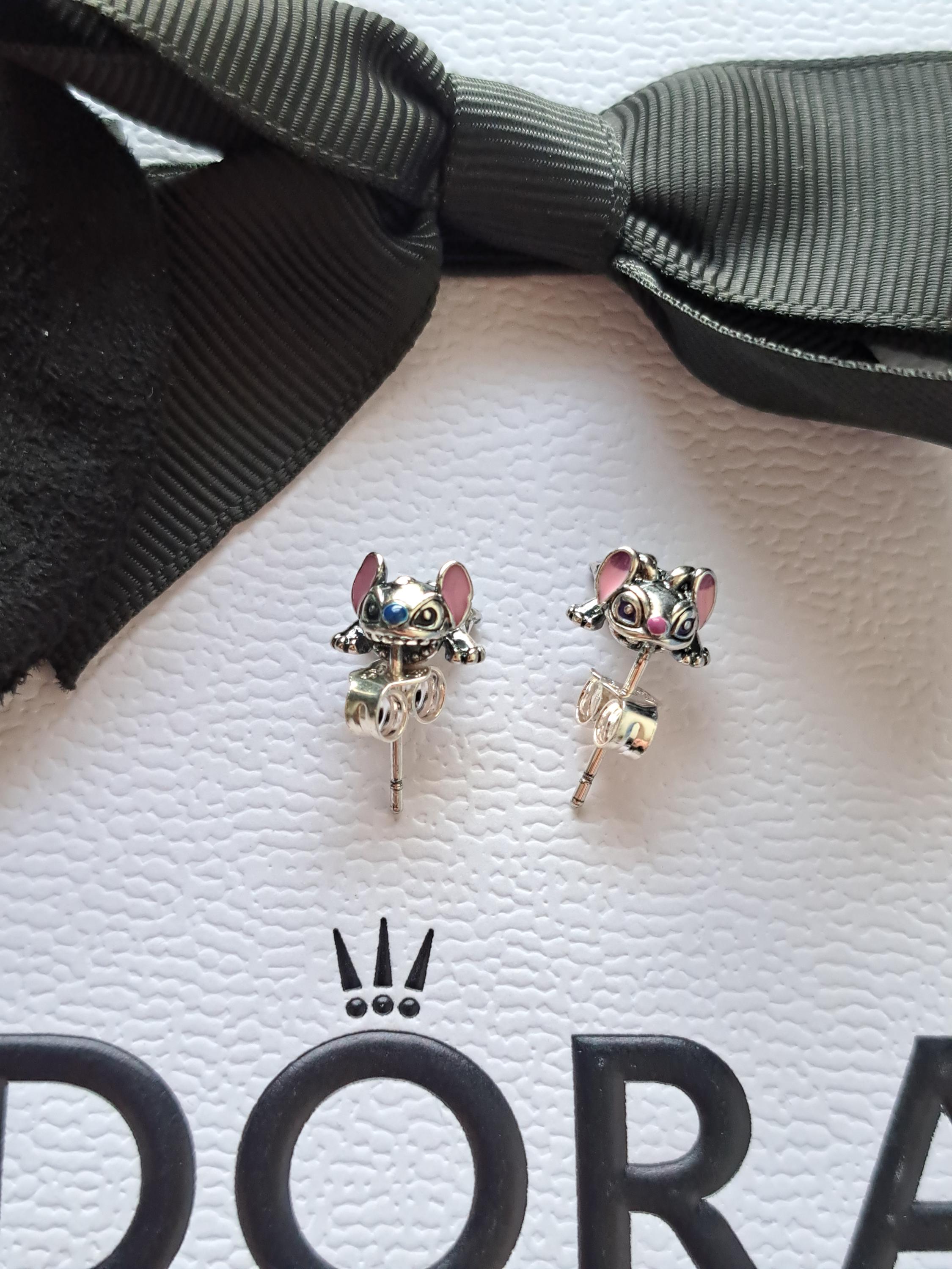 Panda - Orecchini a cerchio in argento sterling 925, con panda