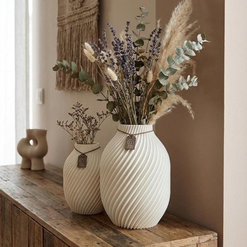 Moderne weiße vase
