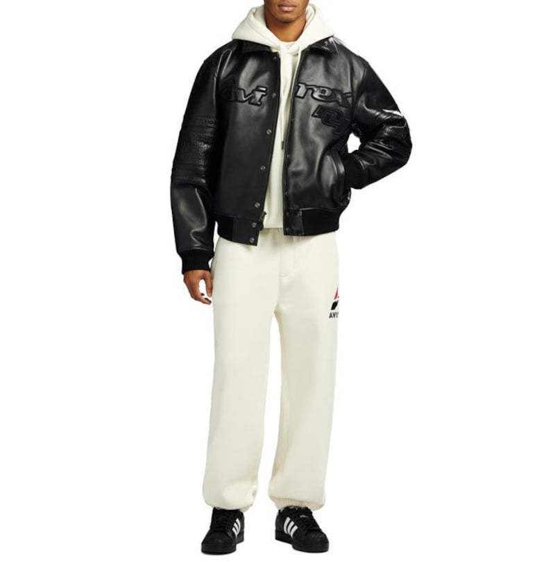 Chaqueta de cuero Avirex Legends. Chaqueta motera de estilo urbano Cowsoft auténtica, con logotipo de diseñador en la espalda. imagen 8