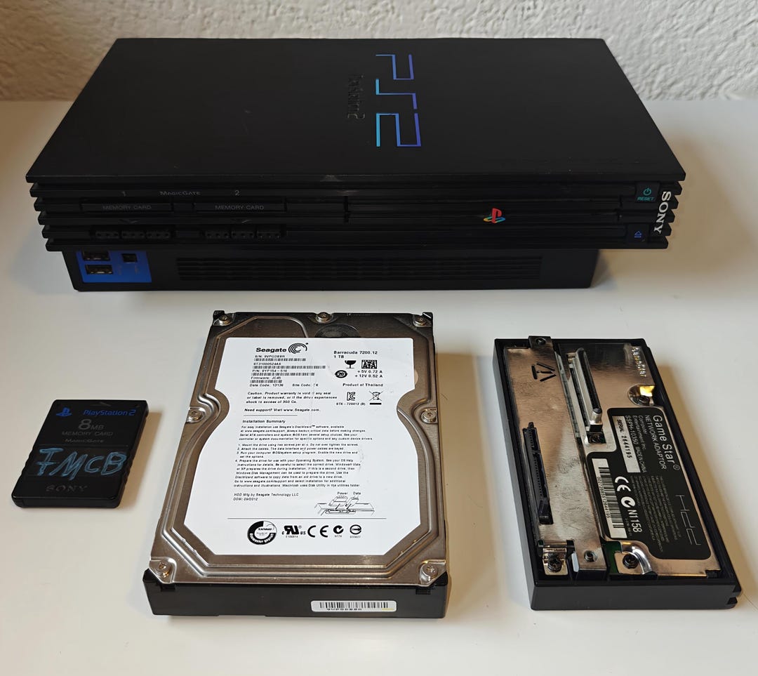 PS2 + 1 TB Hard Drive + Softmod/fmcb - Etsy