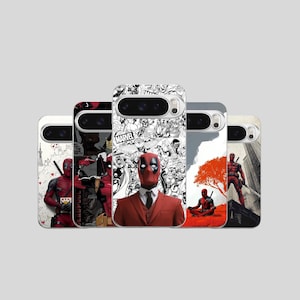 Funda de Deadpool con diseño de Marvel Antihero para Google Pixel 10, 9A, 8, 7, 6A, Samsung S25, S24, S23, A25, A15, A55, iPhone 17 Pro, 16e