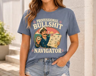 Shirt bedrijfshumor, professionele onzin-navigator, grappig kantoor-sarcasme-shirt
