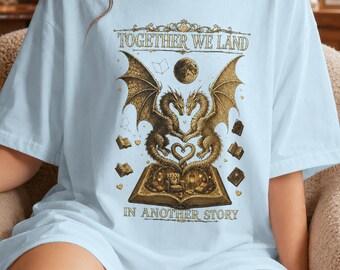 Gothic shirt drakenkasteel, romantisch fantasy-T-shirt, Goth Dragon Art
