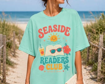 Comfort Colours Beach-leesshirt, Seaside Readers Club-T-shirt