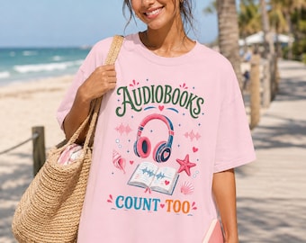 Shirt audioboek, audioboeken tellen ook mee, Comfort Colors Reader-T-shirt