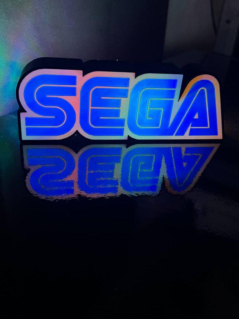 Enseigne Lumineuse LED SEGA - Panneau Décoratif Pour Collectionneur, Jeu Vidéo, Lampe Néon