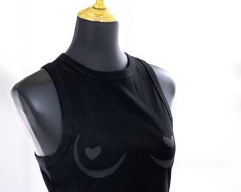 C MY TIT-tees Krągły prążkowany krótki top