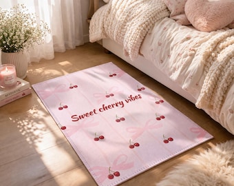 Matta med söta körsbärsvibbar | Matta med rosa körsbärsmönster