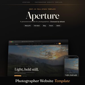 Website-Vorlage für Fotografen (Next.js Full Stack), Portfolio-Blog und Community-Forum mit Admin-Dashboard, Personal Branding, React TypeScript