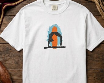 Den graciösa gymnasten linoleumsskurna t-shirt
