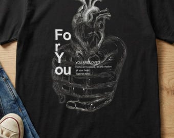 Anatomisk hjärta-tröja – skeletthänder, romantiskt citat, komfortfärger-tröja