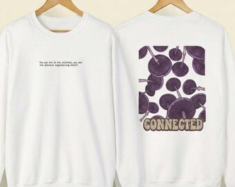 Connected Mushroom Sweatshirt – Cosmic Universe Graphic Pullover Sweater