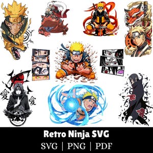 Anime Ninja Warrior SVG, Manga Inspired Clipart, T-Shirt Design (Digital Download)