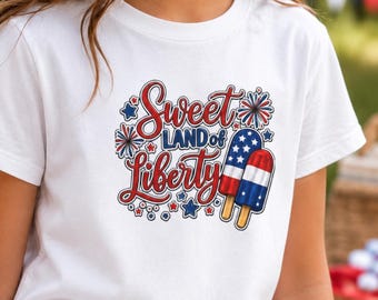 Sweet Land of Liberty Youth Tee | Patriotic Popsicle Fourth of July