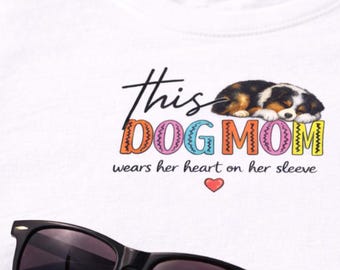 Aussie Dog Mom Crop Tee | Australian Shepherd Graphic T-Shirt