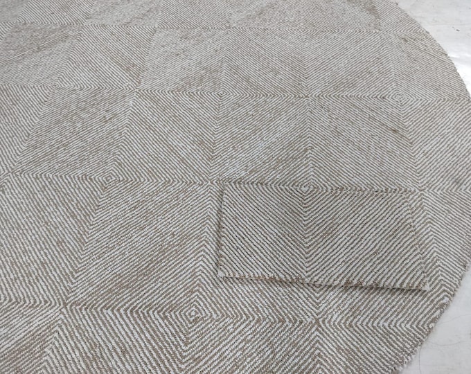 Hand-Tufted Wool Diamond Rug – Modern Geometric Area Carpet for Living Room, Bedroom