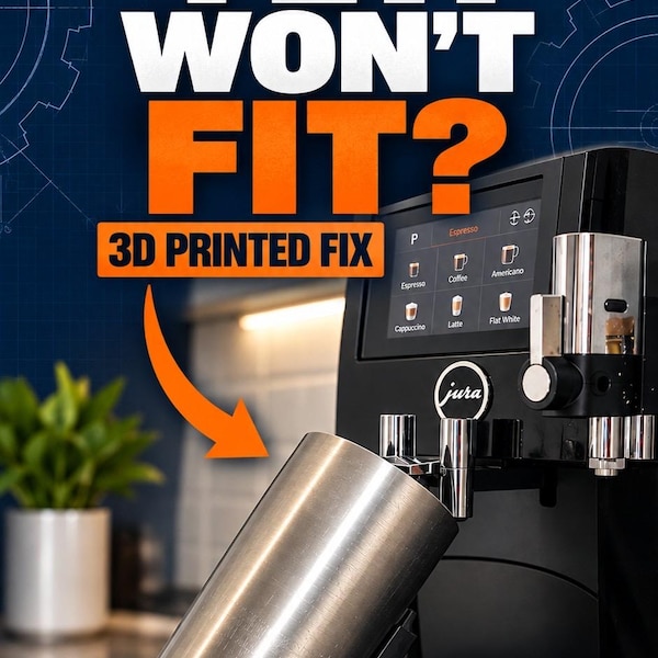 Support mains libres pour remplir les grands gobelets à café | Rehausseur de tasses pour machines à expresso | Compatible avec Jura, DeLonghi, Yeti et autres
