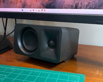 Kanto ORA Desktop Speaker Stands, Low Profile 3D Printed Design | 8deg tilt (2 stands included)