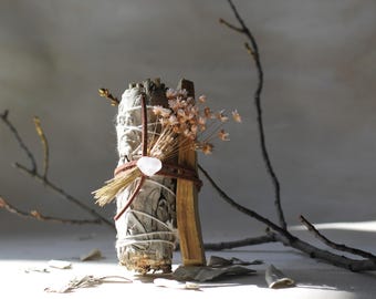 Organic Sage and Palo Santo Smudging Bundle | Ethical Cleansing Ritual Set