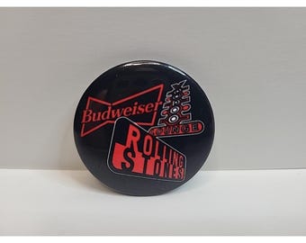 1994 Rolling Stones Budweiser Voodoo Lounge Tour Music Pinback Button 1.5"
