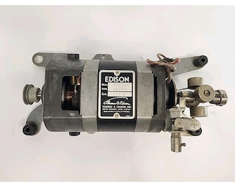 Motor de fonógrafo Edison vintage, modelo raro 86230, West Orange, NJ, antiguo