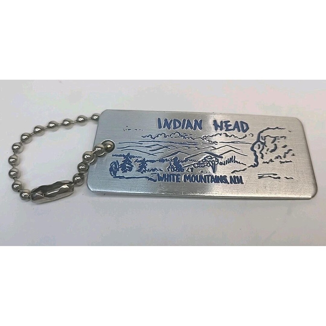 Notch Key Chain Vintage Keychain Indian Head White Mountains NH Franconia Notch Old Man ...