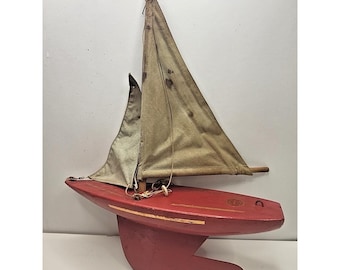 Vintage / Antique Reward Toys Northam N. Devon Rare Model Ship Sailboat Boat