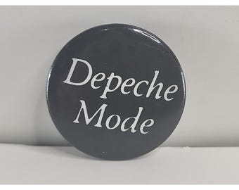 Vintage Original Depeche Mode Black & White Band Pin Pinback Button 1"