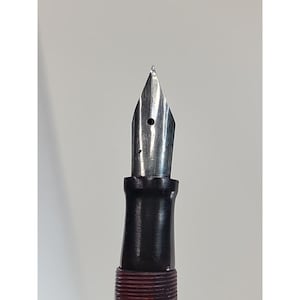 Vintage Red Marbled Jenson Celluloid Fountain Pen 5" image 7